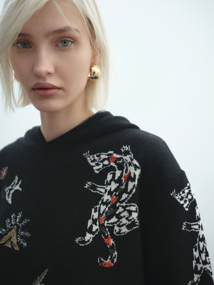 Maglia AKEP con cappuccio e ricami