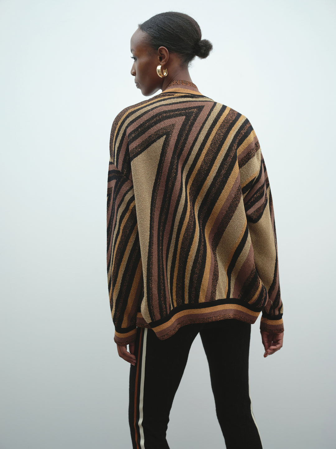 Bomber AKEP in maglia riga diagonale