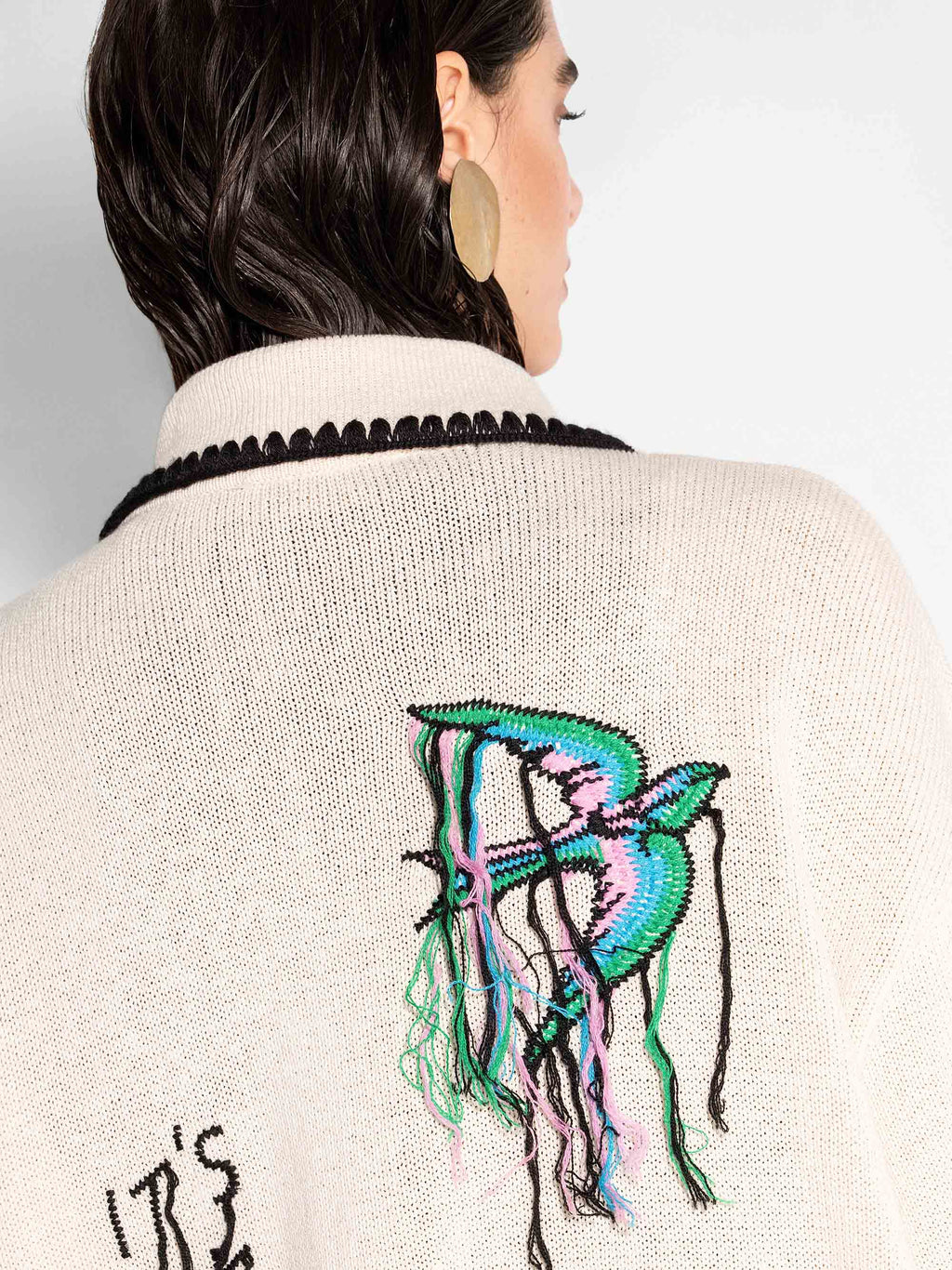 Cardigan AKEP con patch e bordi a contrasto