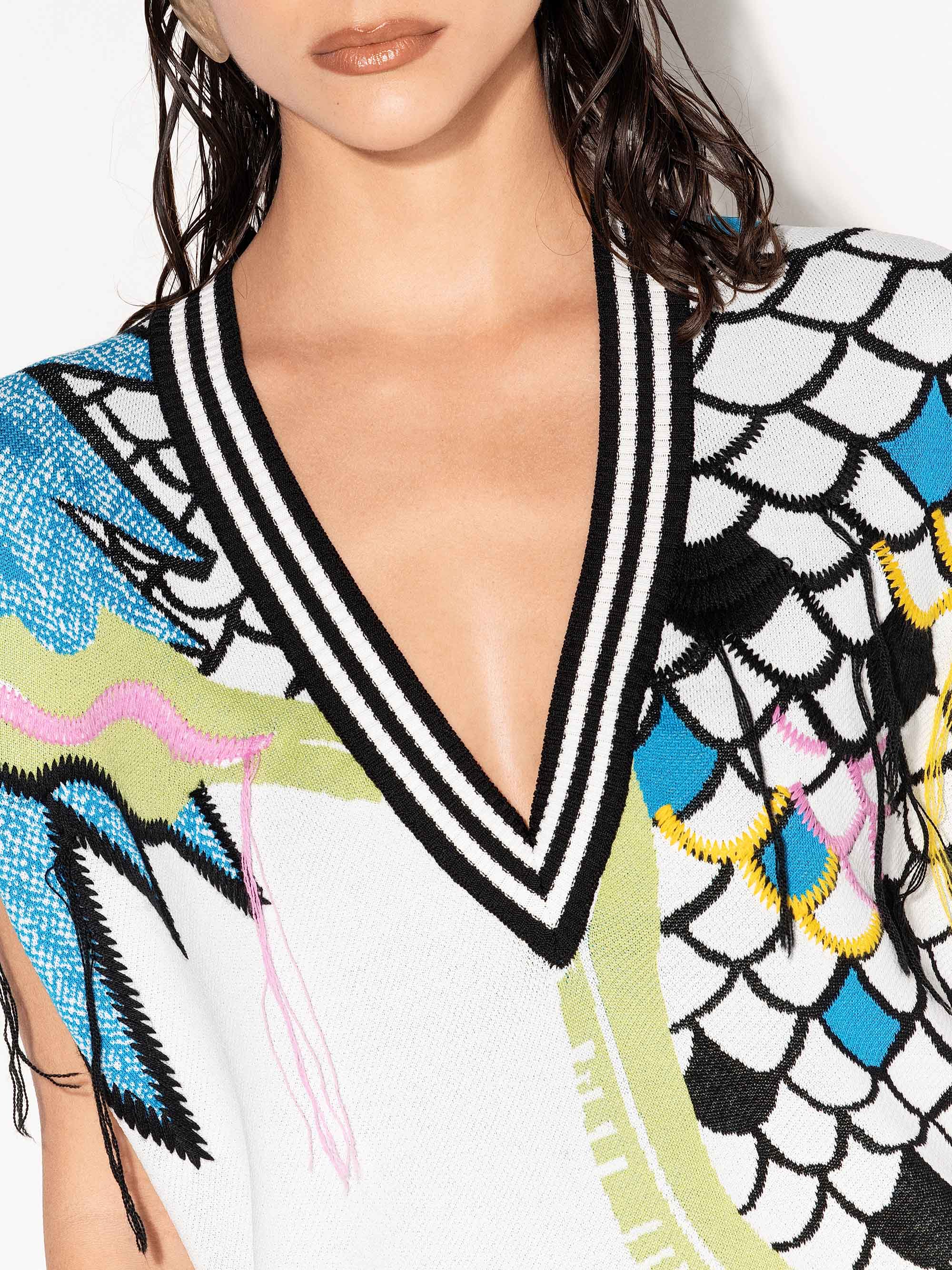 Top AKEP con scollo a V senza maniche