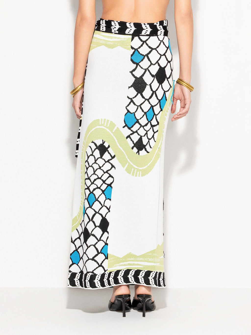 Gonna lunga AKEP con fantasia grafica multicolor