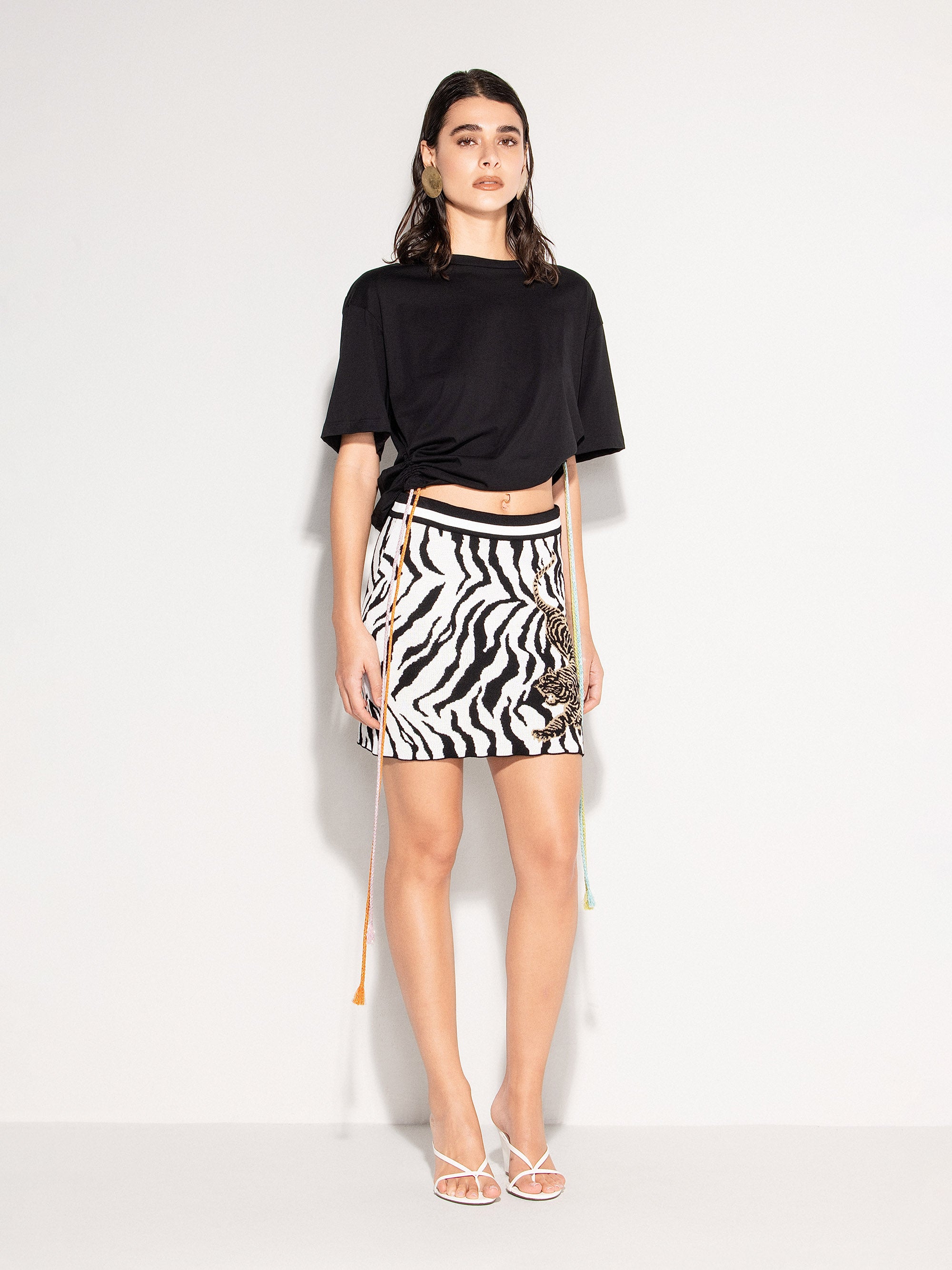 Gonna corta AKEP con stampa tigrata