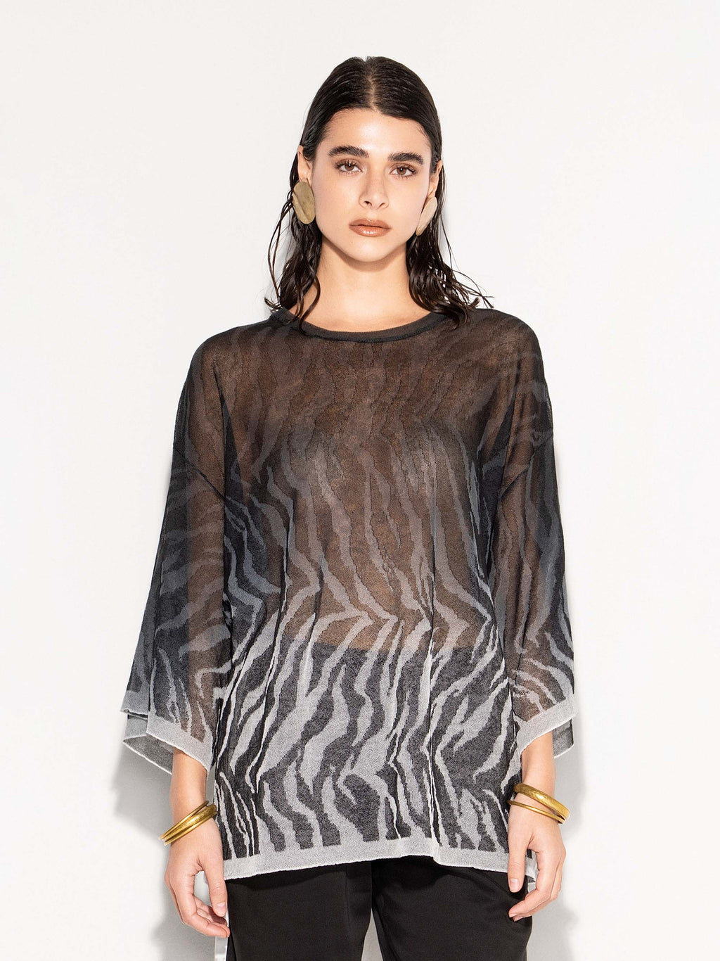 Maglia AKEP con stampa sfumata animalier
