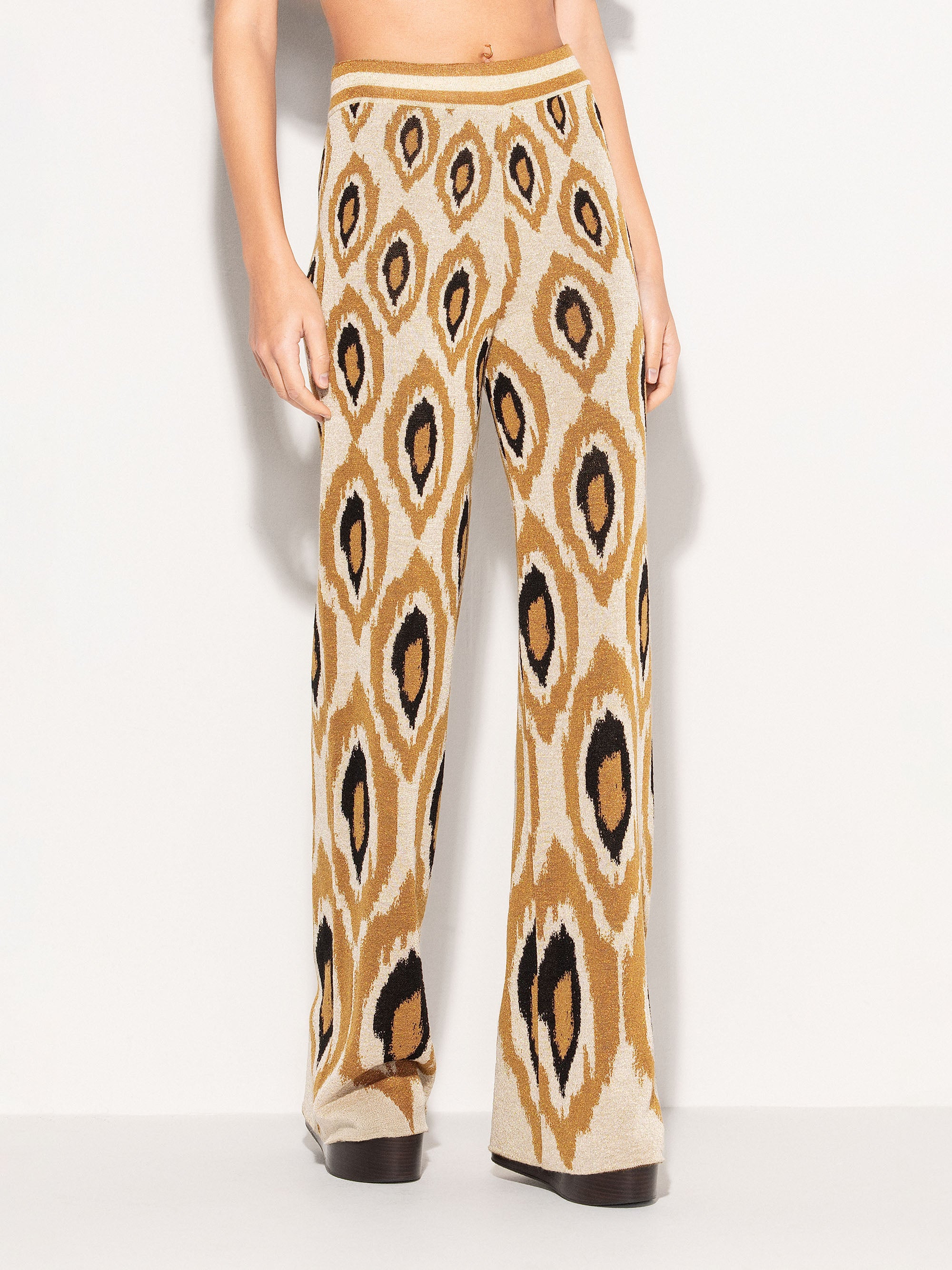 Pantaloni AKEP a gamba ampia con stampa ovale