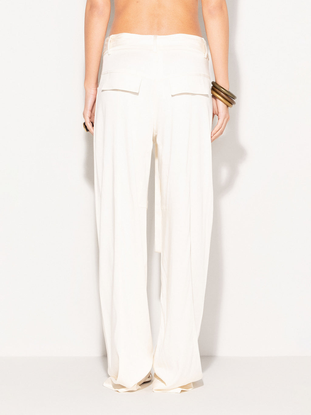 Pantaloni AKEP a gamba ampia tinta unita