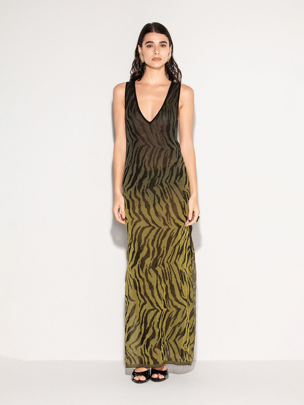 Abito lungo AKEP con stampa animalier