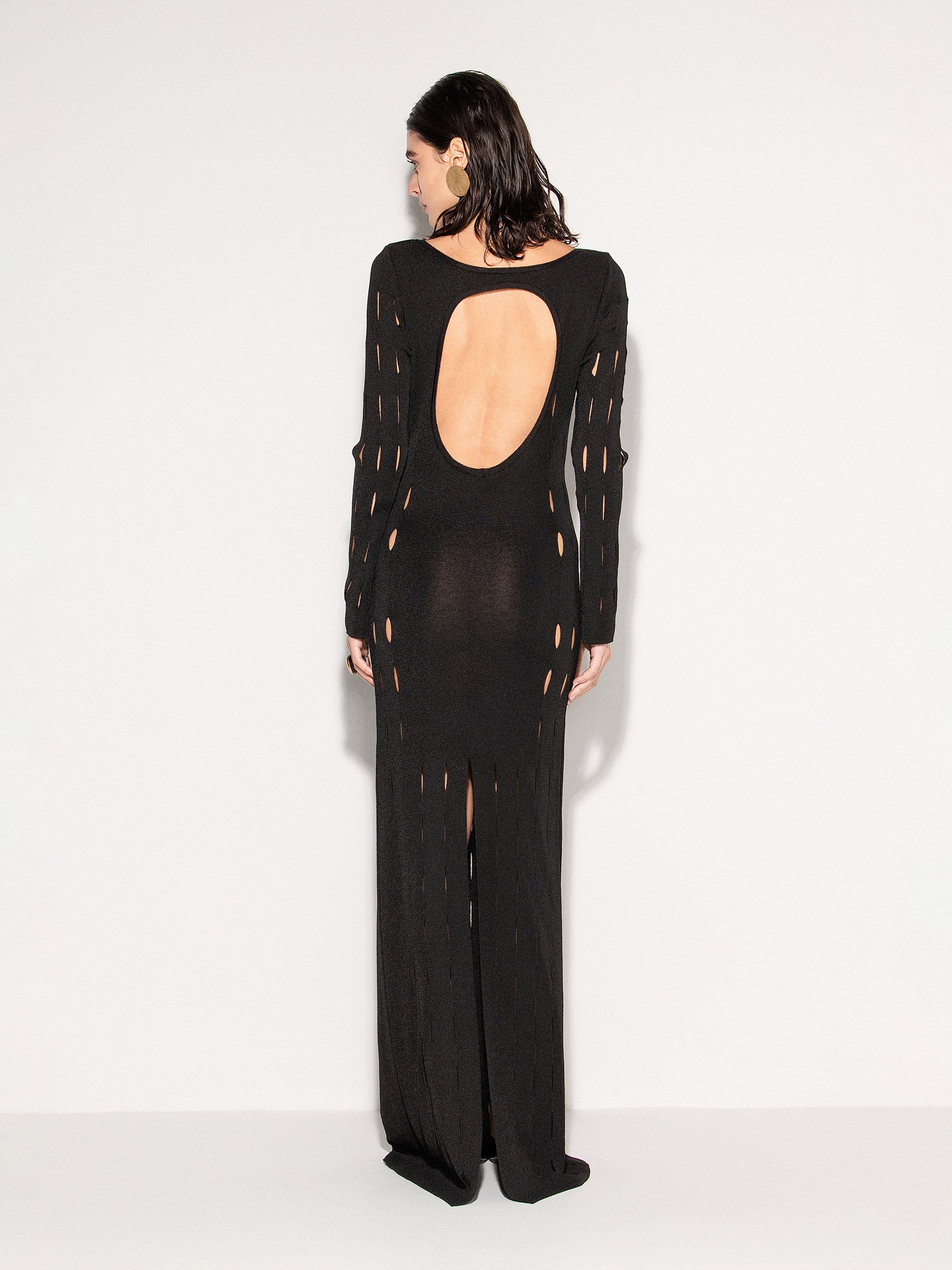 Abito lungo AKEP con schiena scoperta