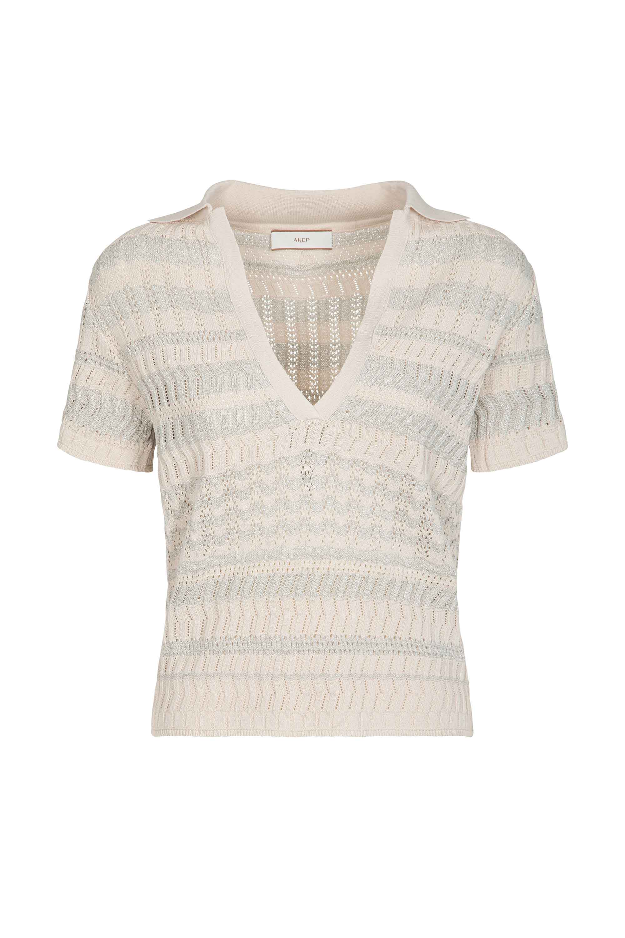 Polo traforata in maglia AKEP