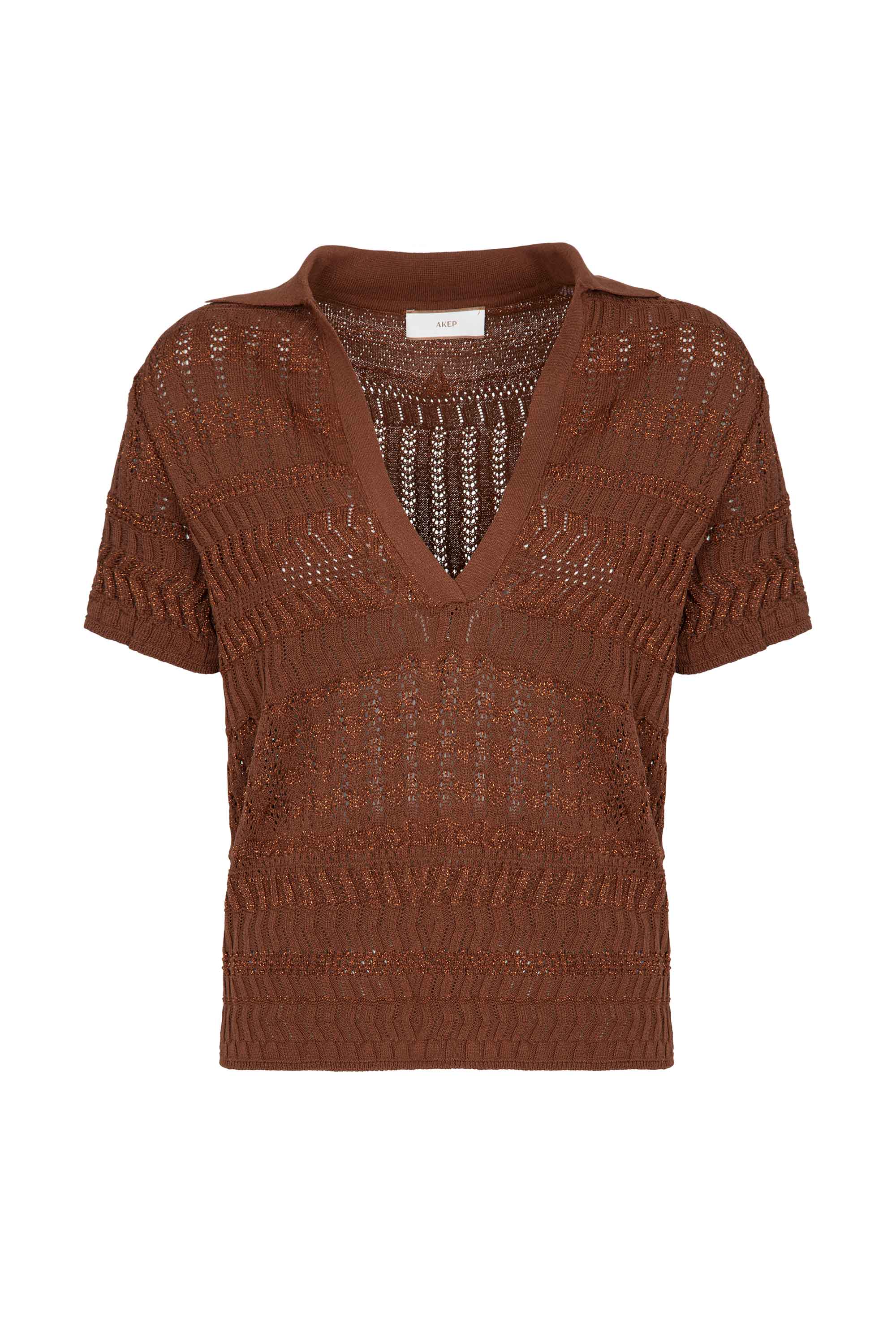 Polo traforata in maglia AKEP