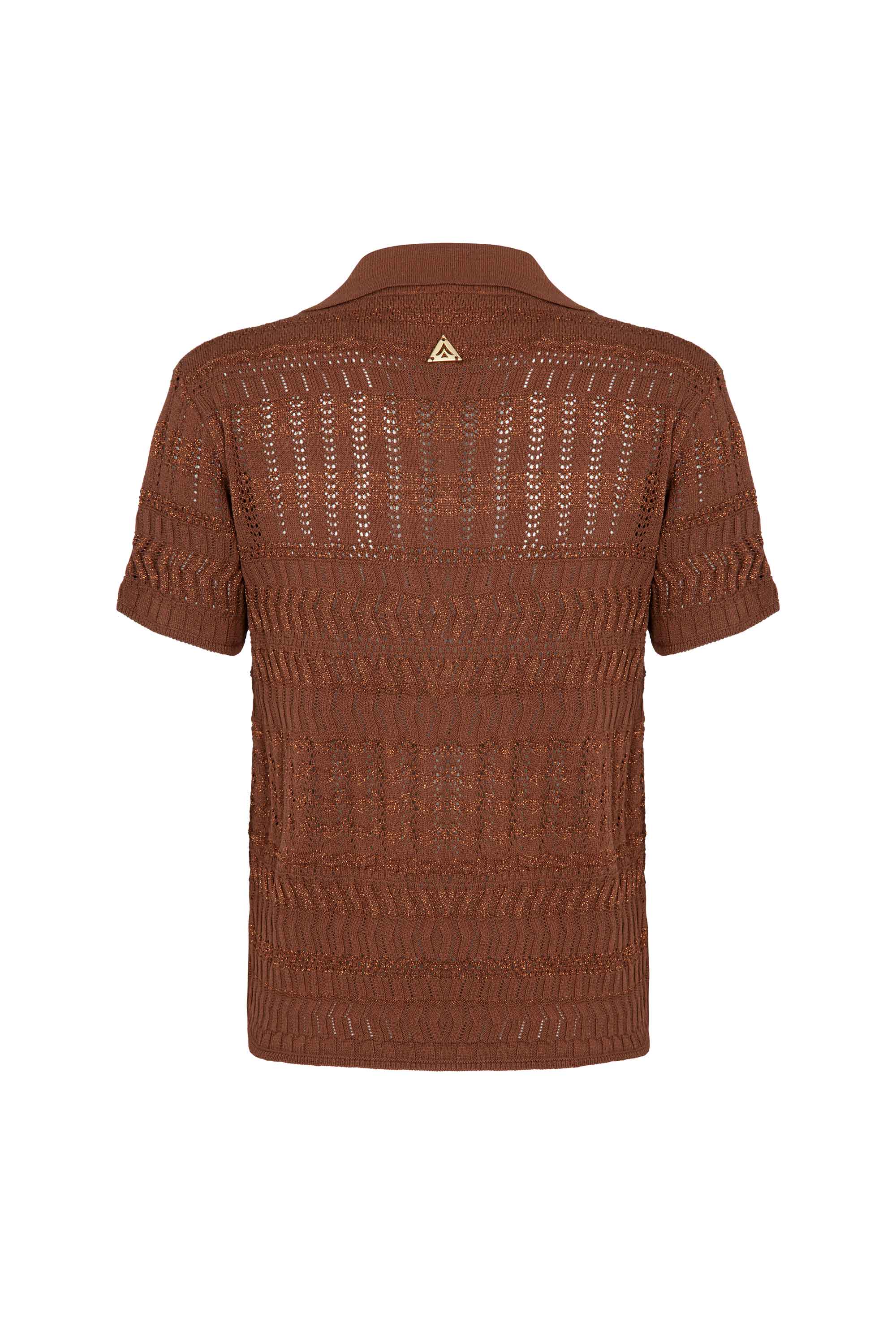 Polo traforata in maglia AKEP