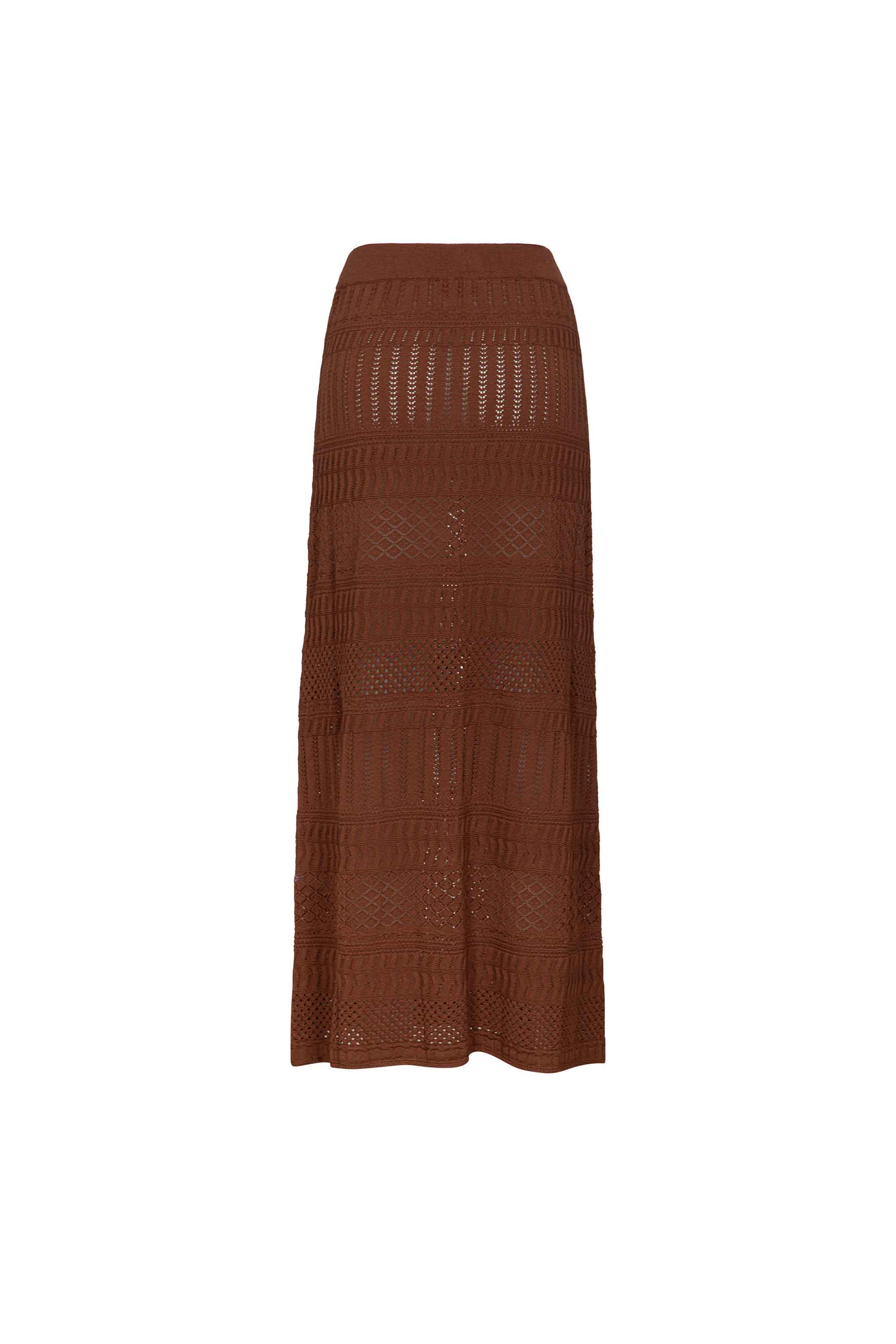 Gonna lunga in maglia traforata AKEP