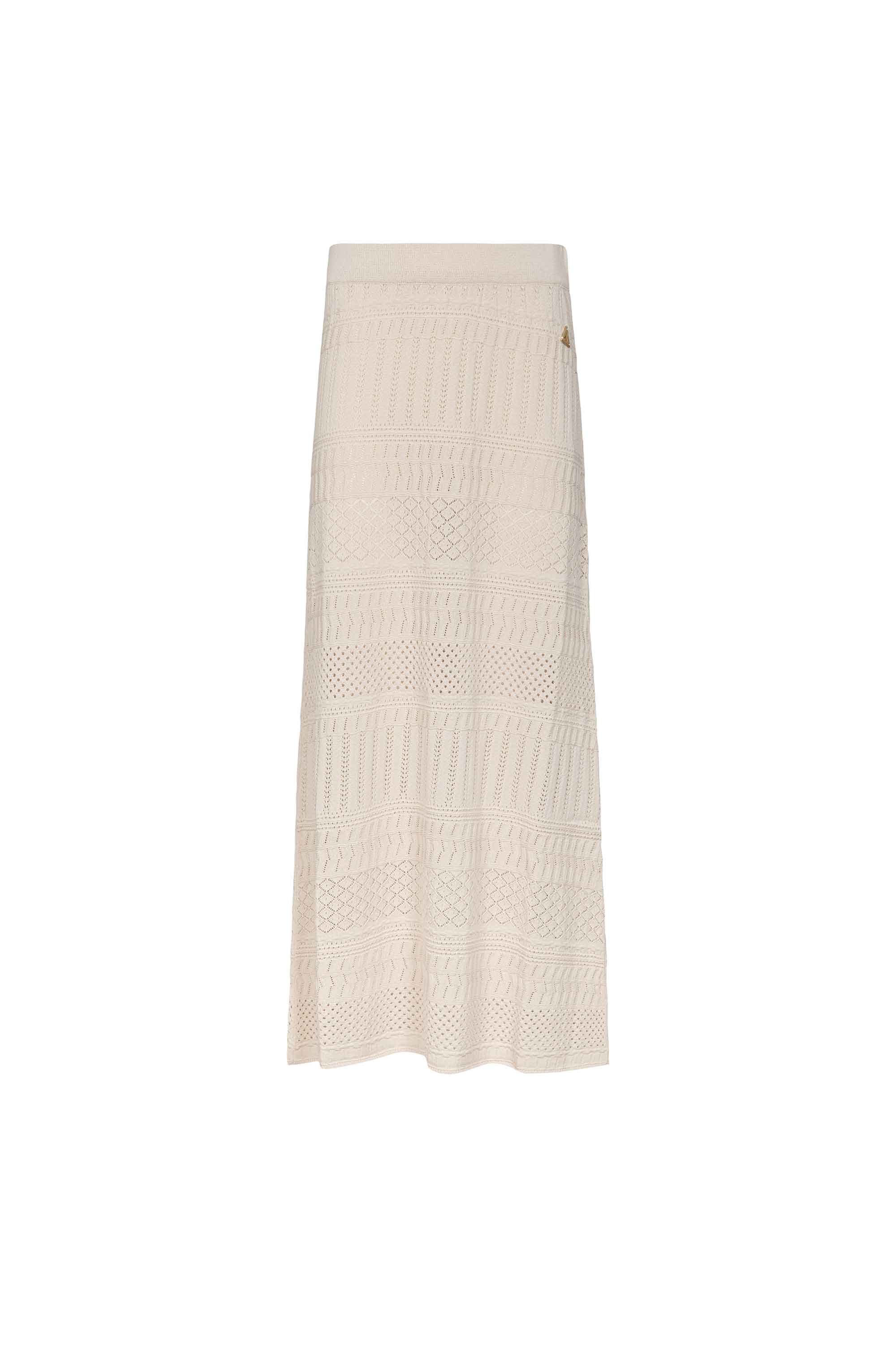 Gonna lunga in maglia traforata AKEP
