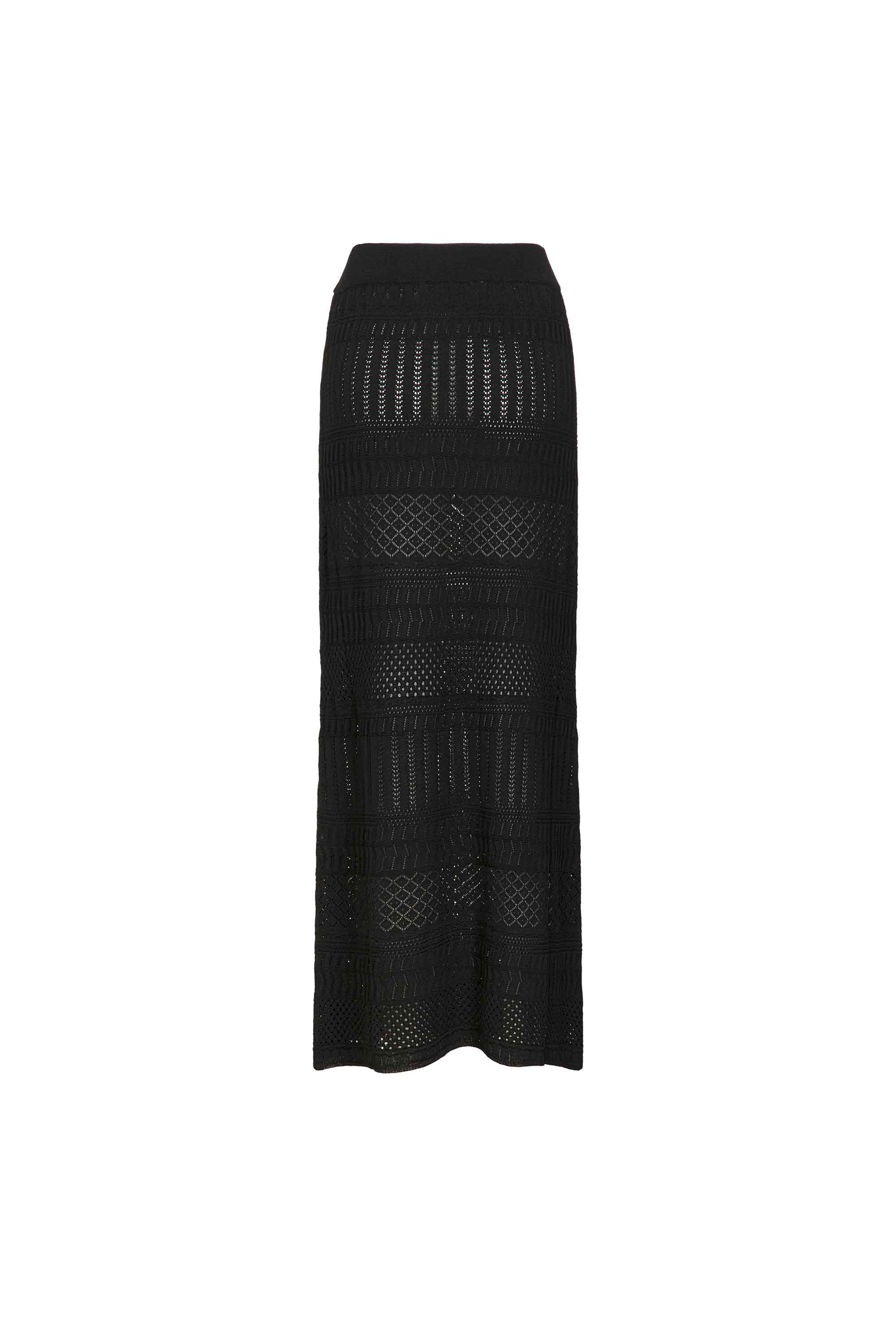 Gonna lunga in maglia traforata AKEP