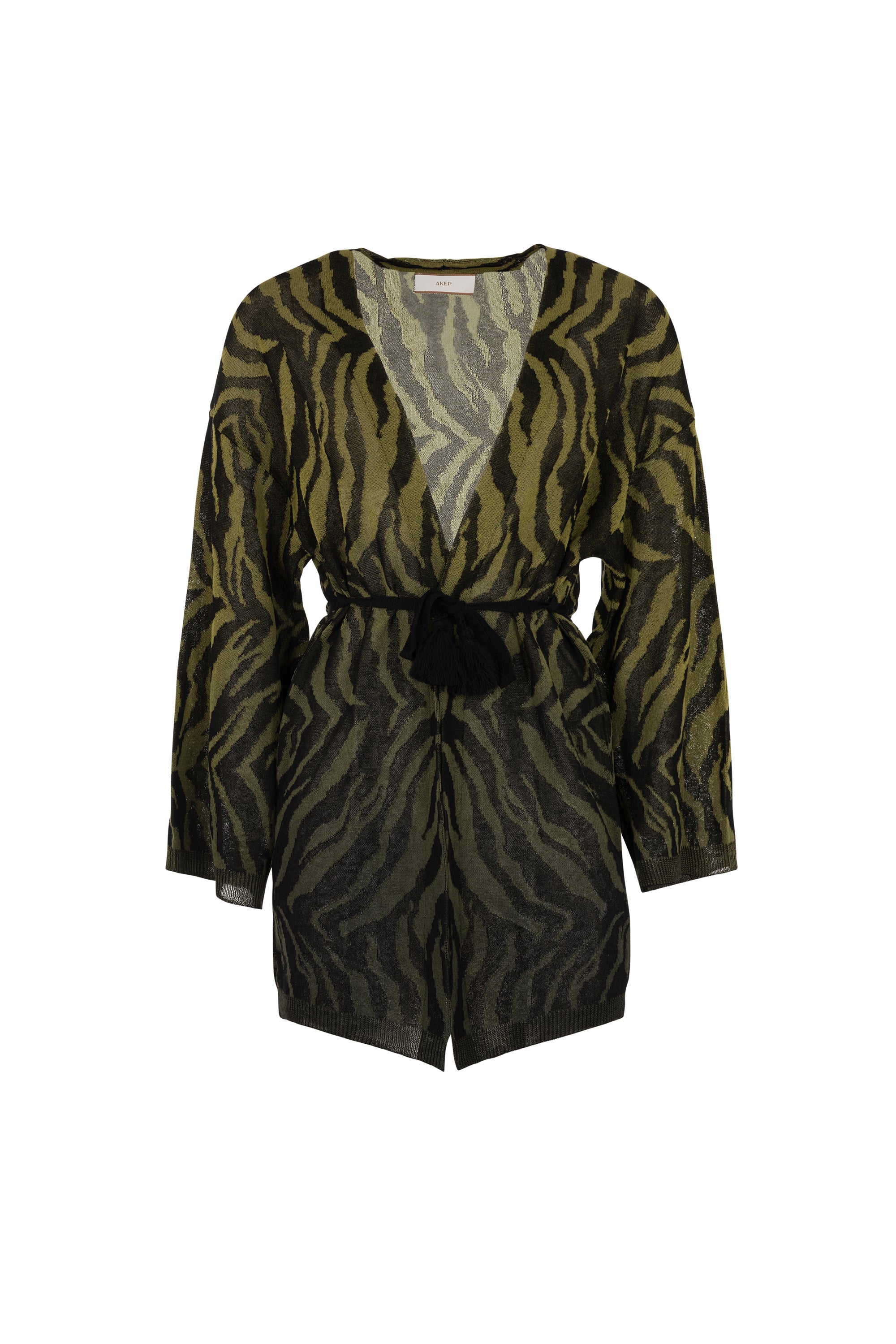 Cardigan corto in maglia jacquard AKEP