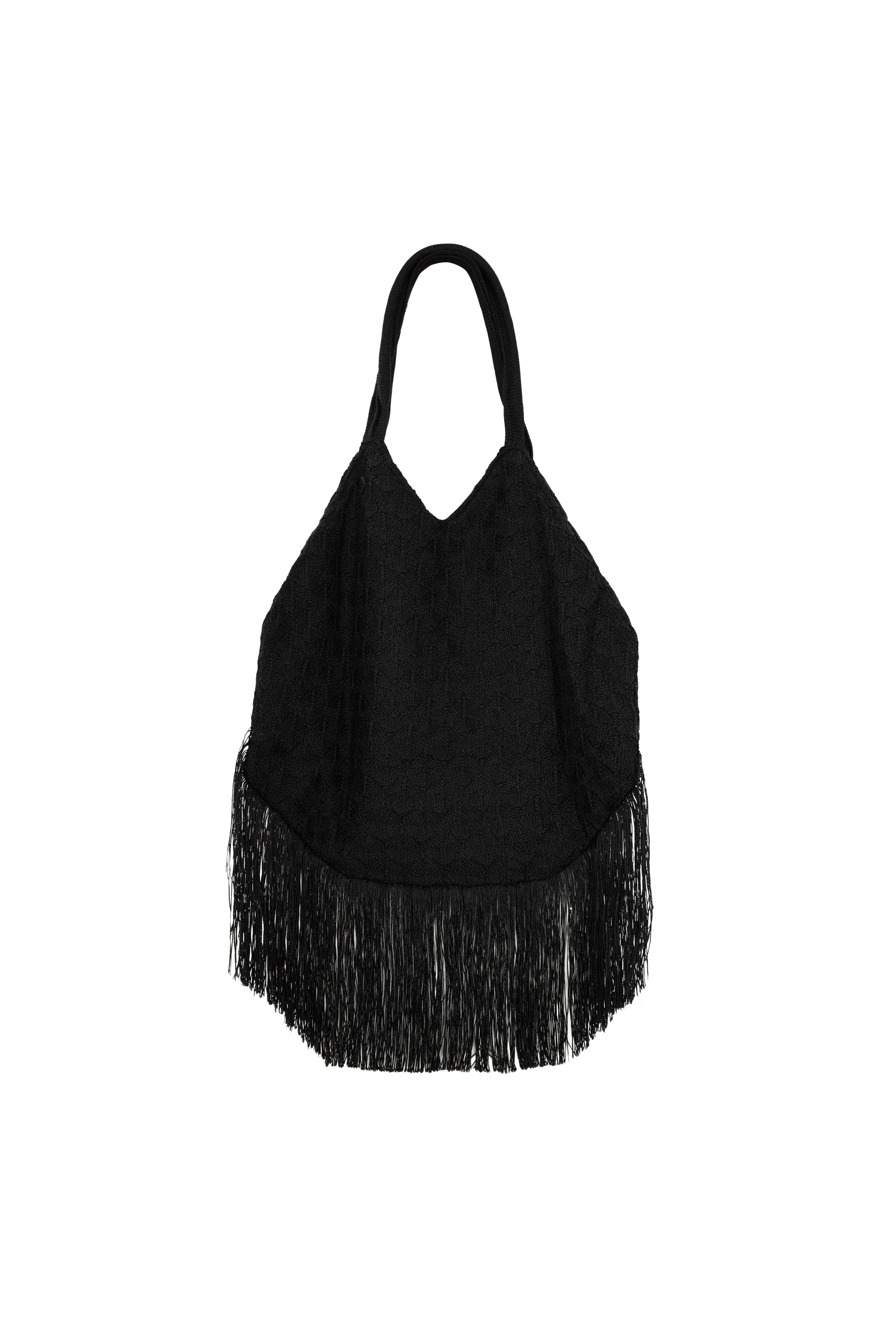 Borsa in maglia con frange AKEP