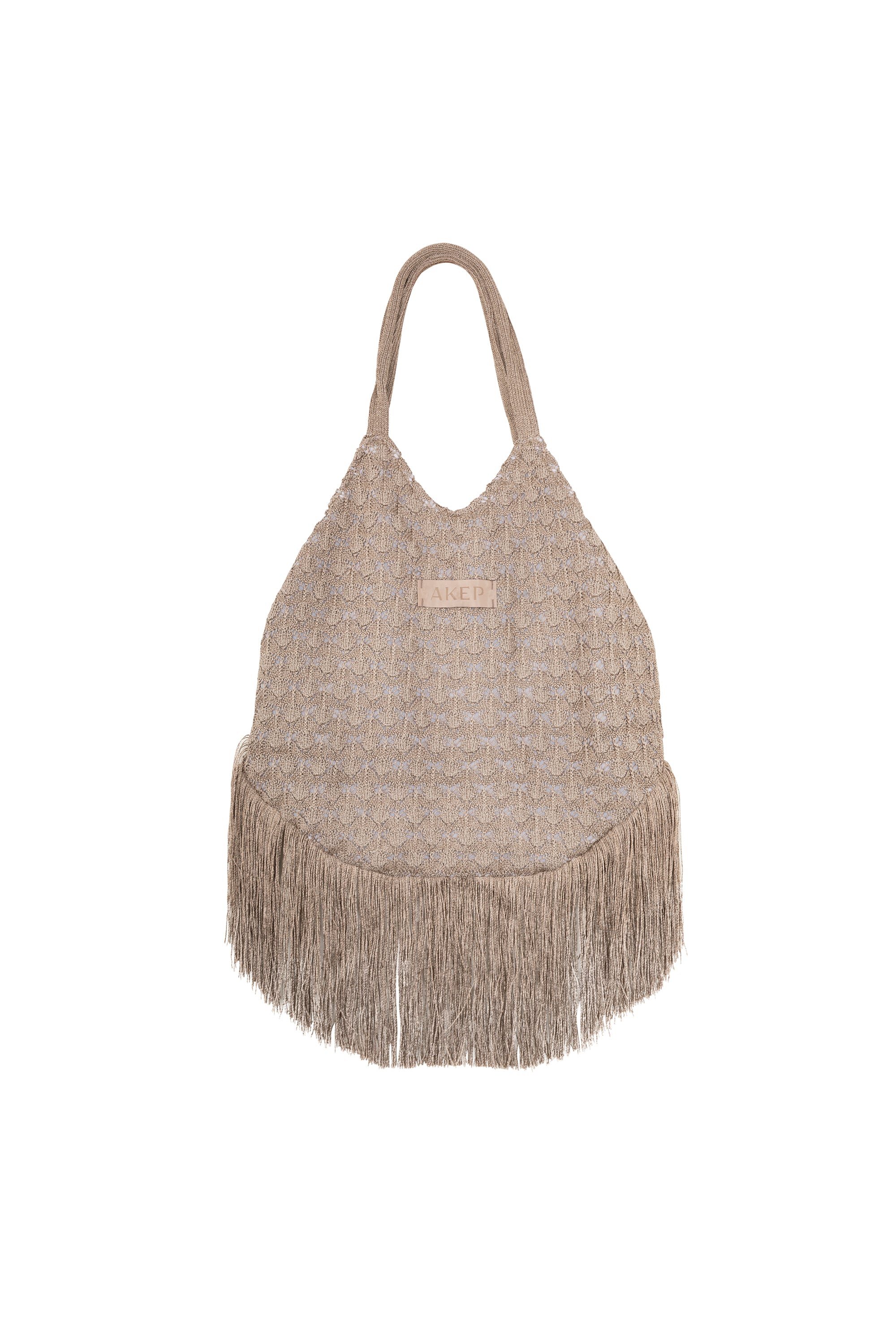 Borsa in maglia con frange AKEP
