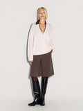 Cardigan AKEP ricamato in cashmere