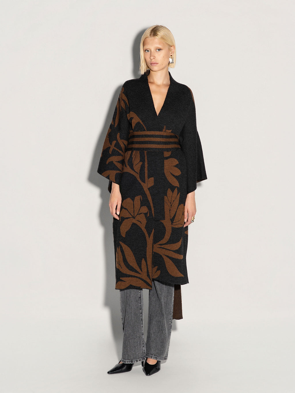 Kimono AKEP jacquard in lana merino