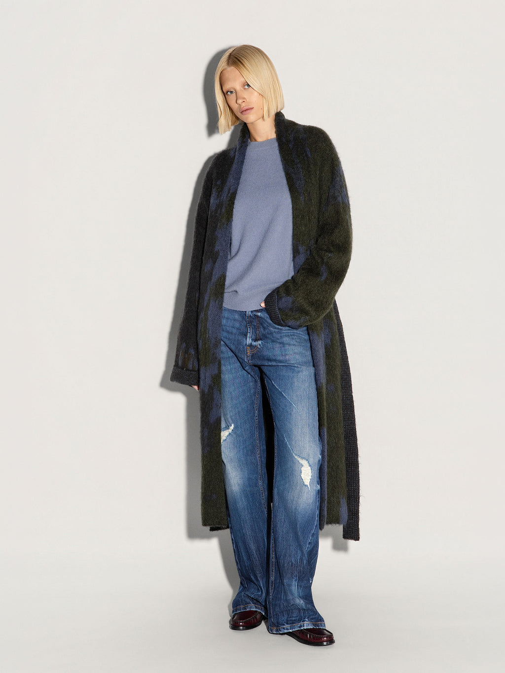 Cappotto AKEP midi in alpaca e mohair