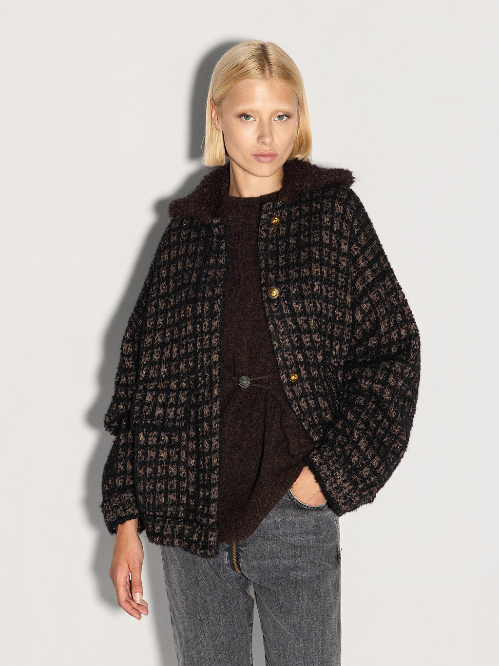 Giubbotto bomber AKEP in mohair e cashmere