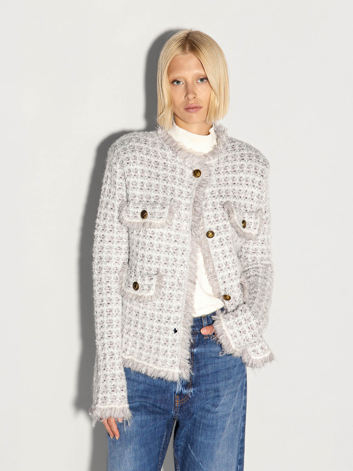 Giacca AKEP corta in mohair e cashmere