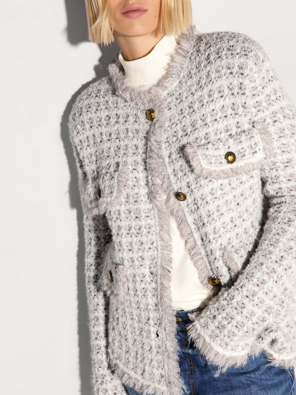 Giacca AKEP corta in mohair e cashmere