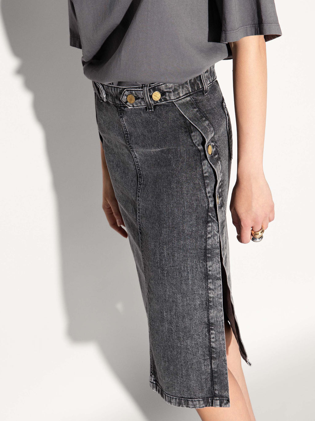 Gonna denim AKEP a pannelli
