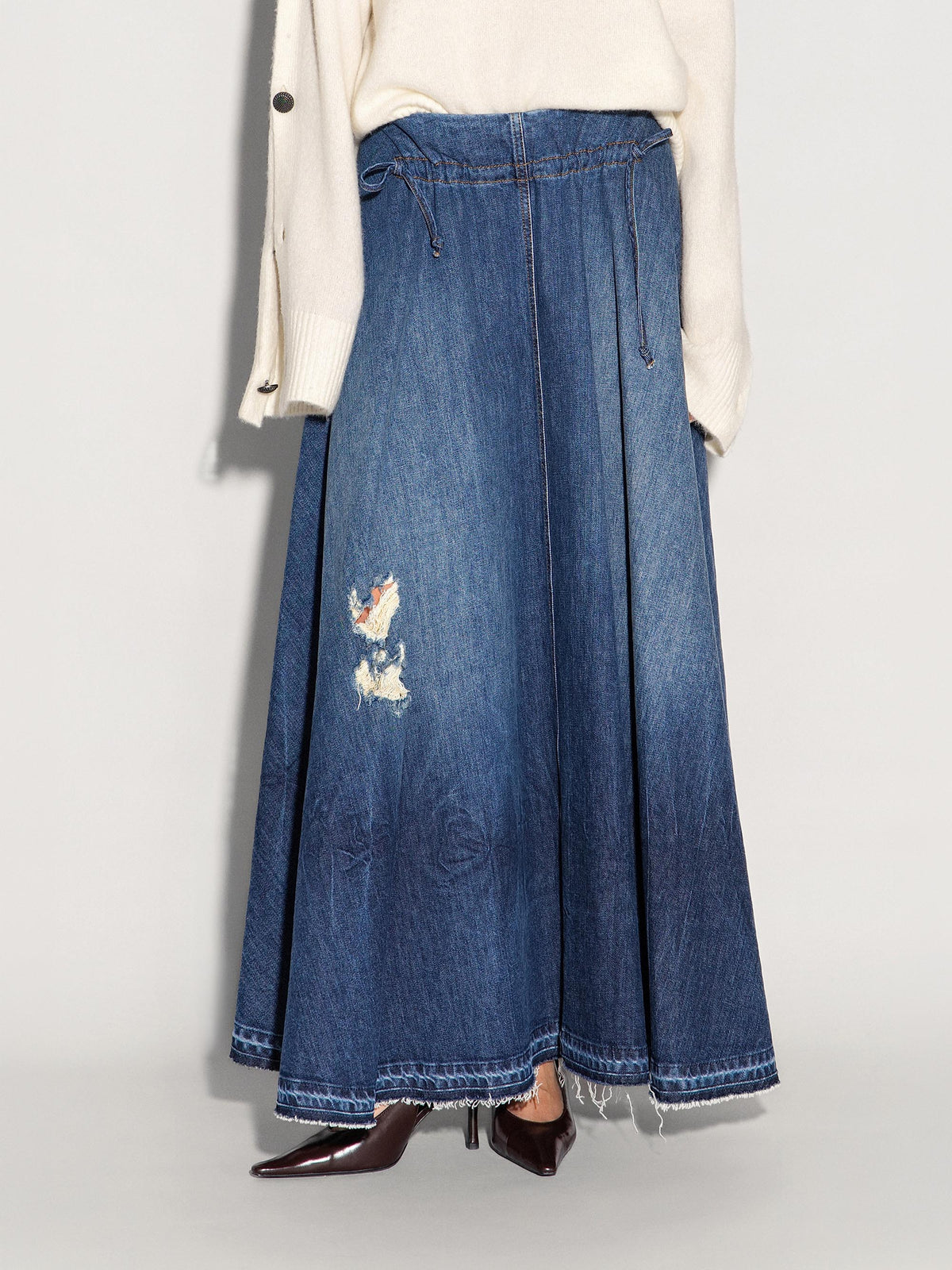 Gonna denim AKEP a ruota