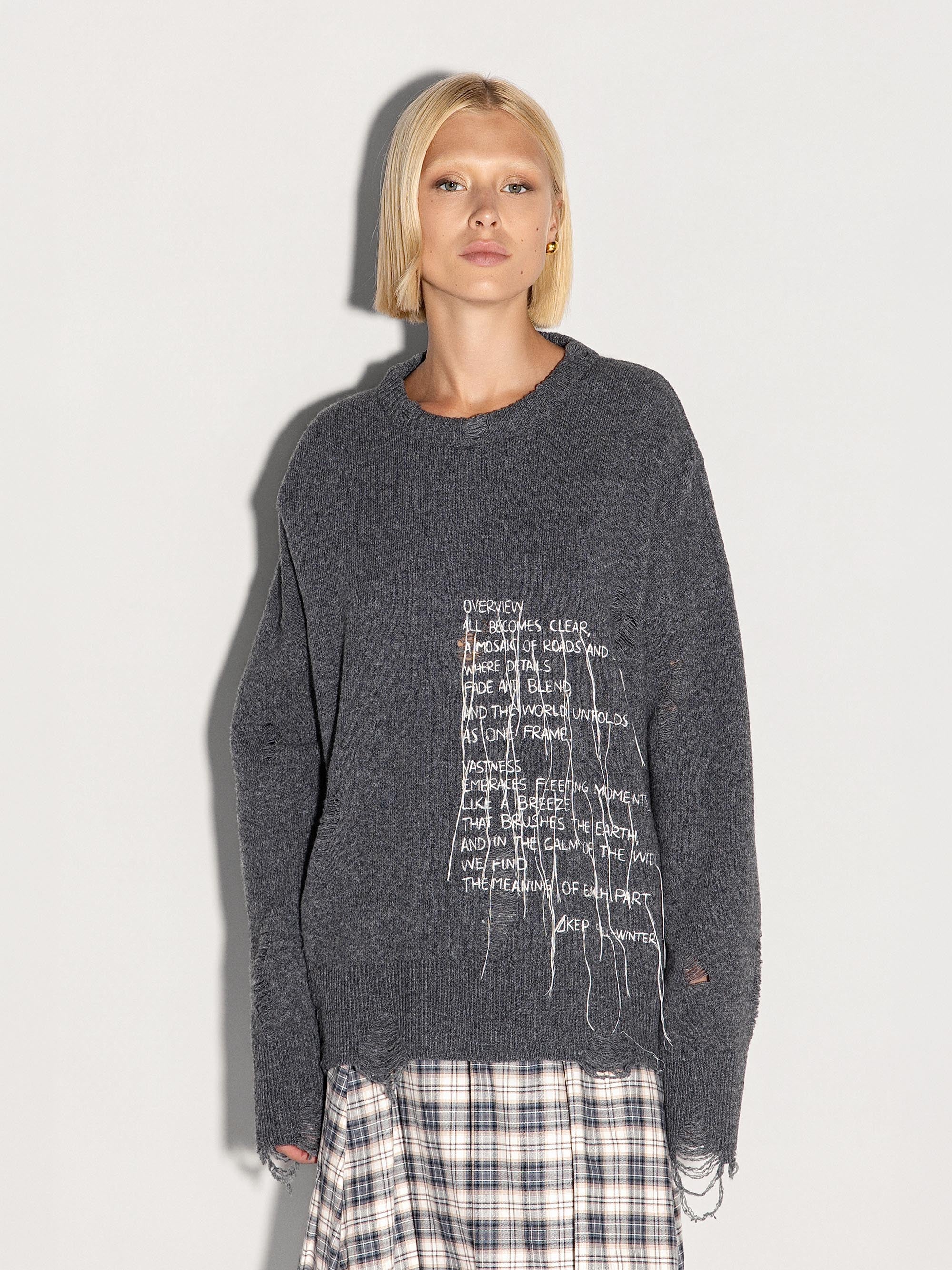 Pullover girocollo AKEP ricamato