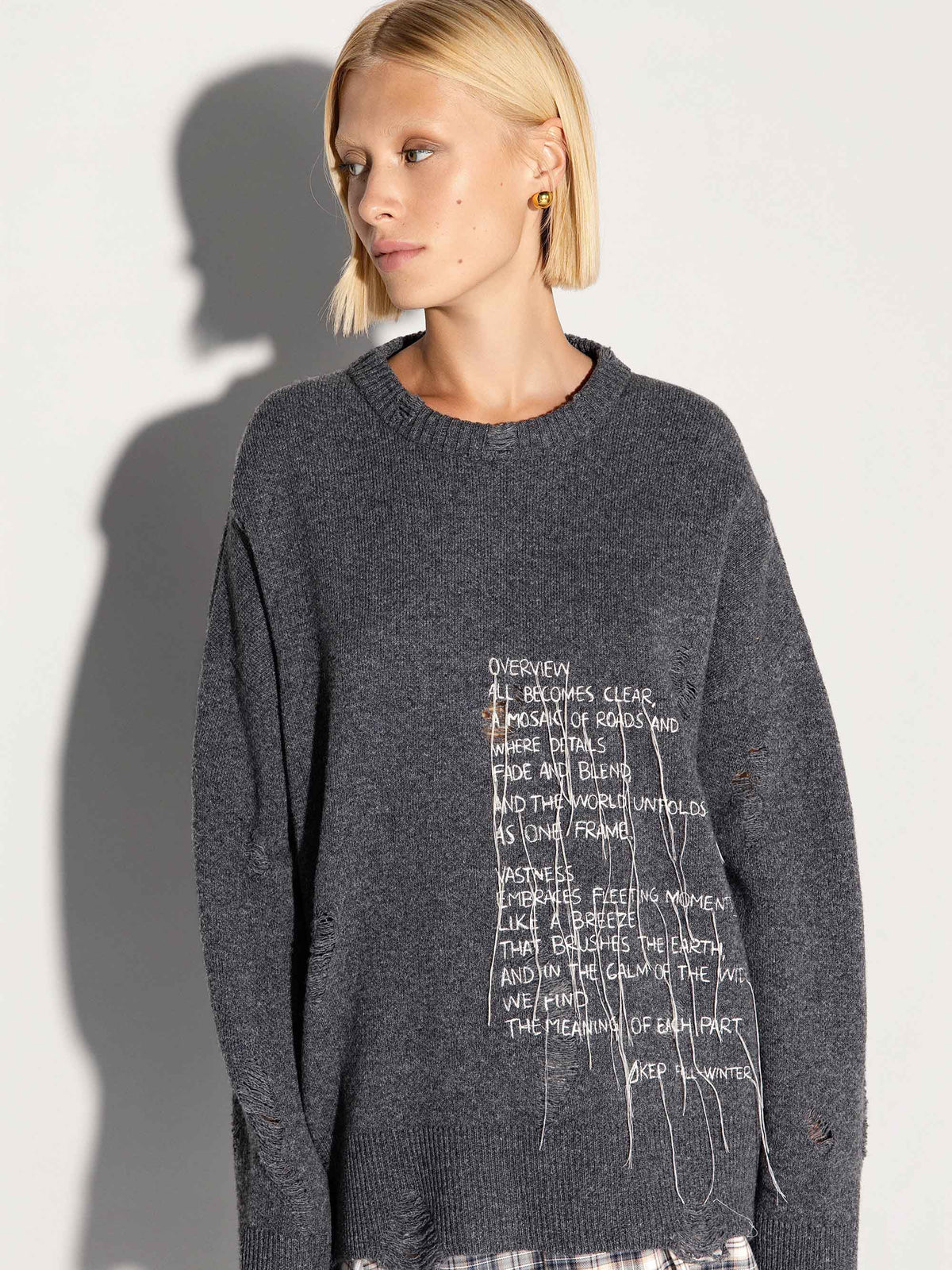 Pullover girocollo AKEP ricamato
