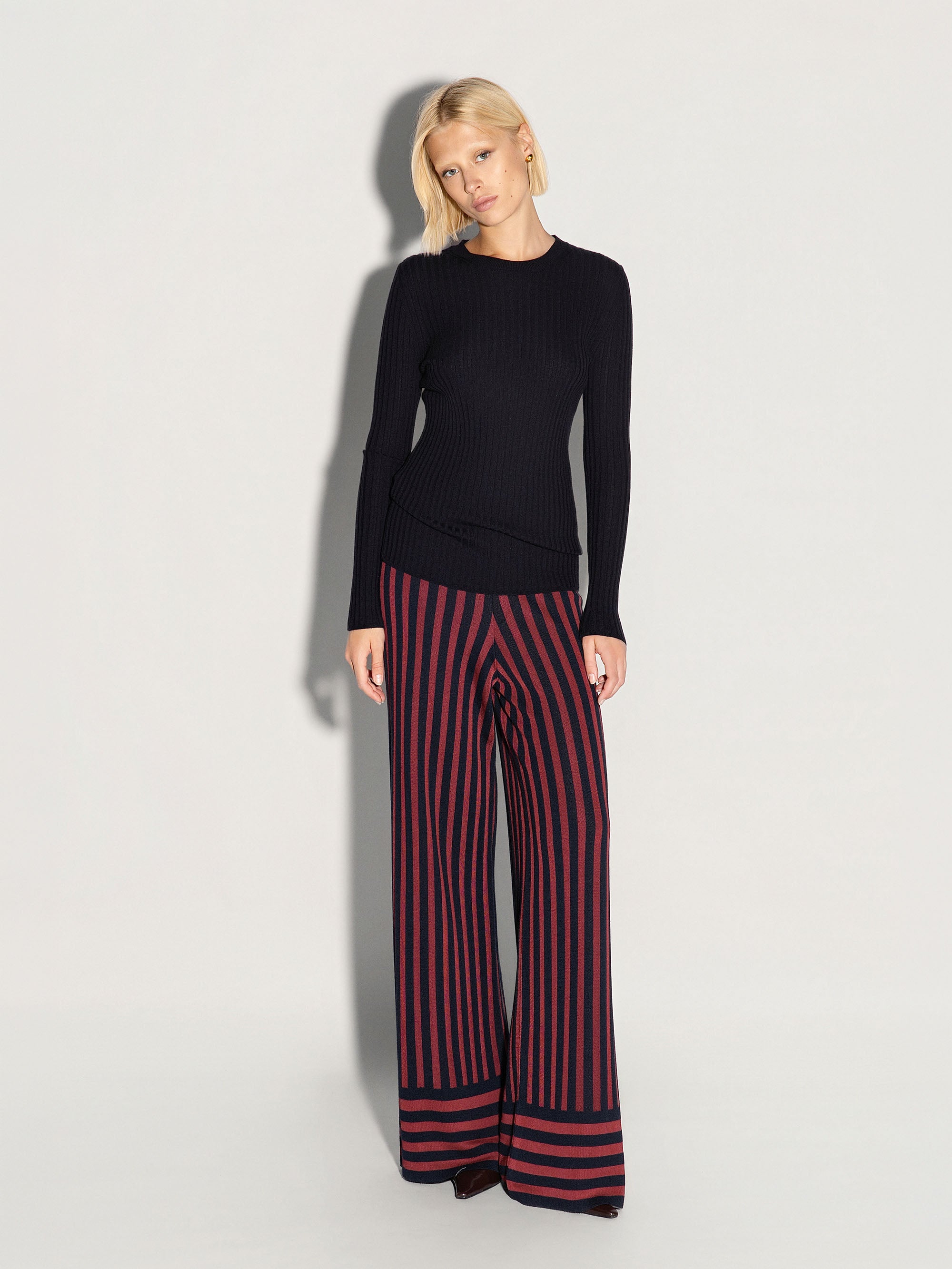 Pullover girocollo AKEP a costine
