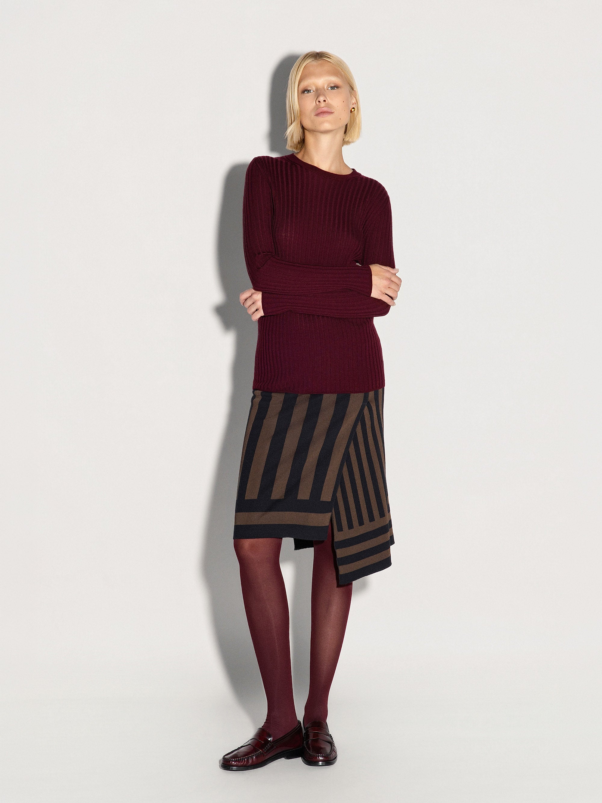 Pullover girocollo AKEP a costine
