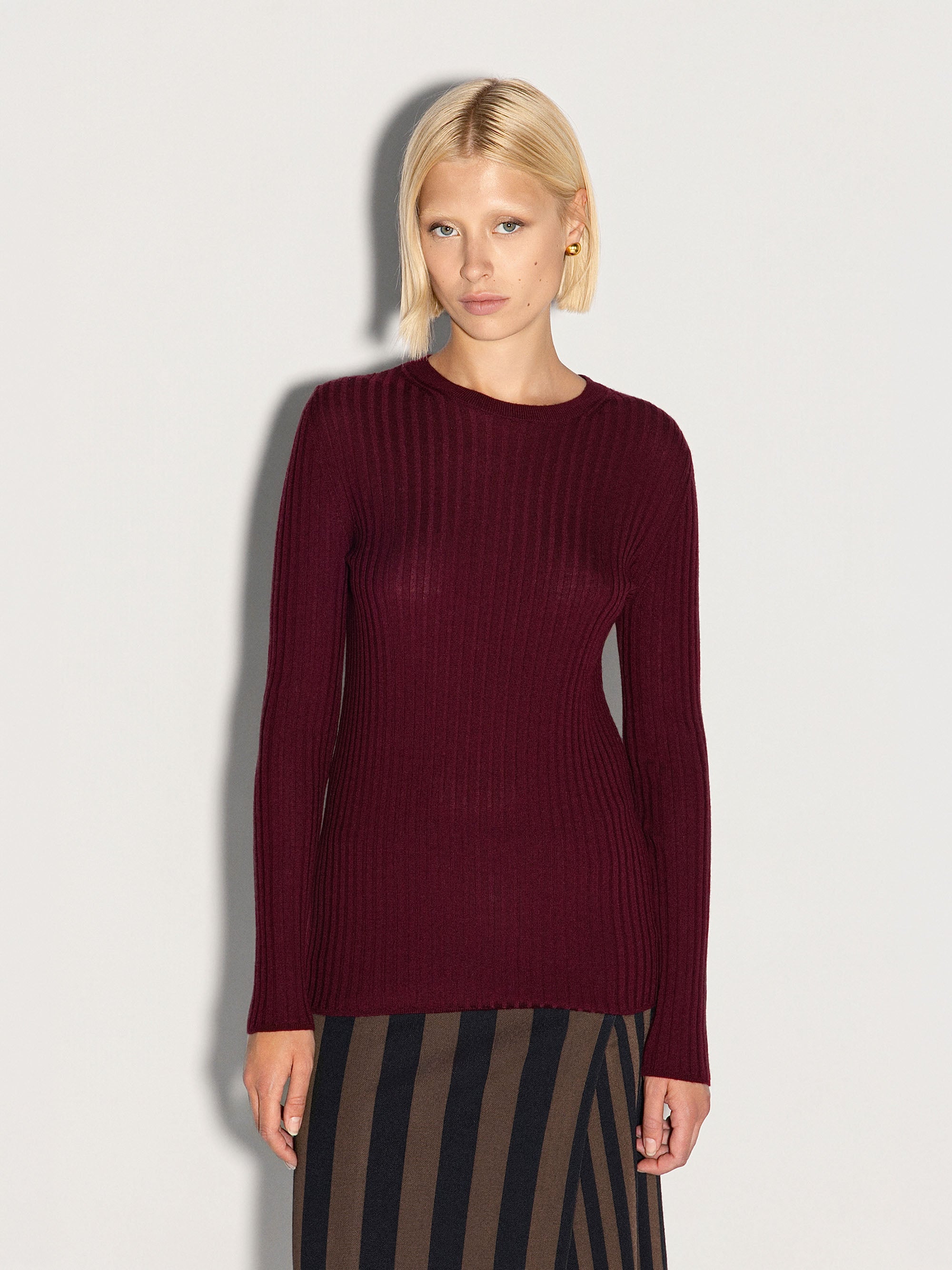 Pullover girocollo AKEP a costine