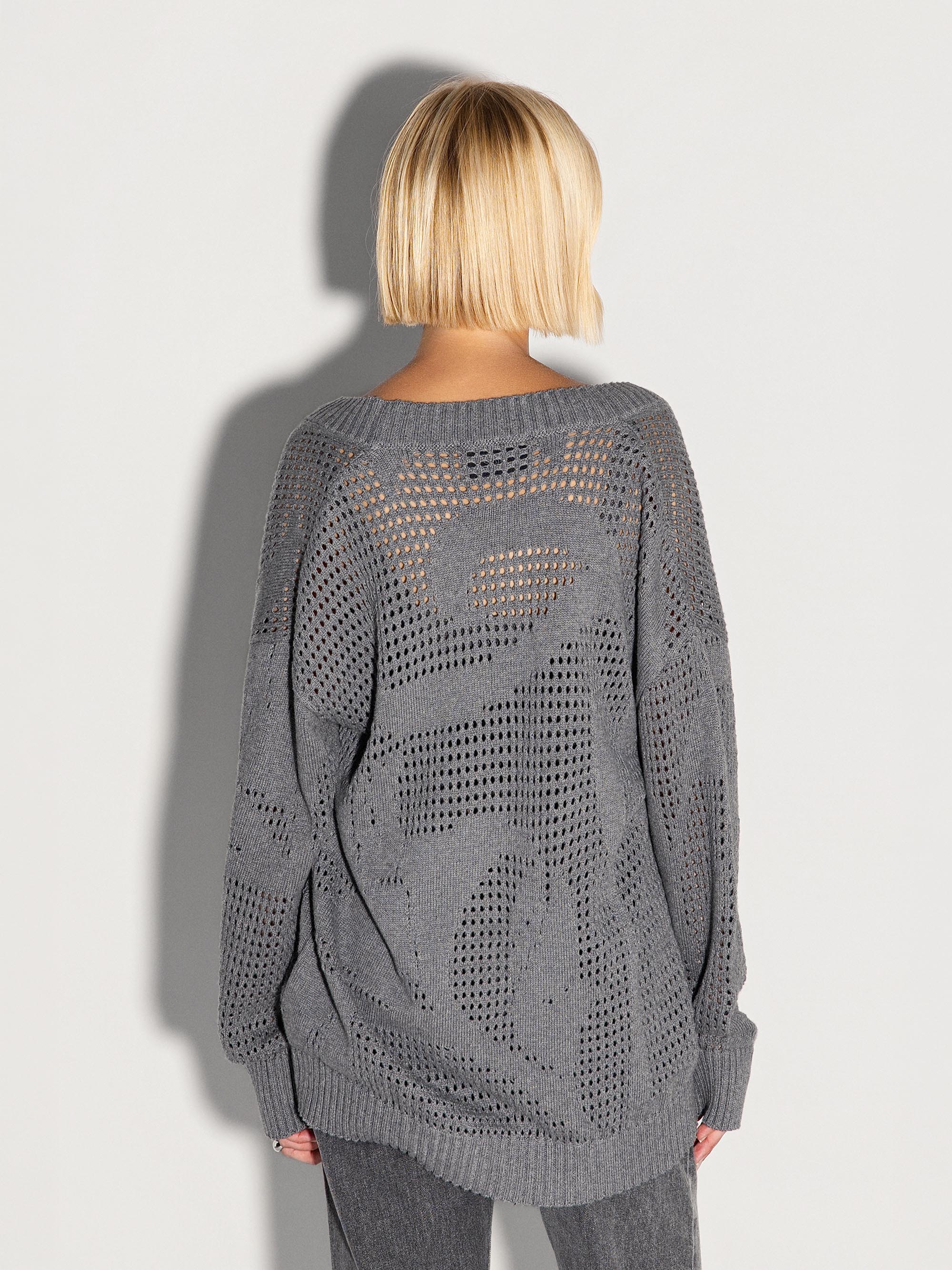 Pullover AKEP scollo a V in cotone e cashmere