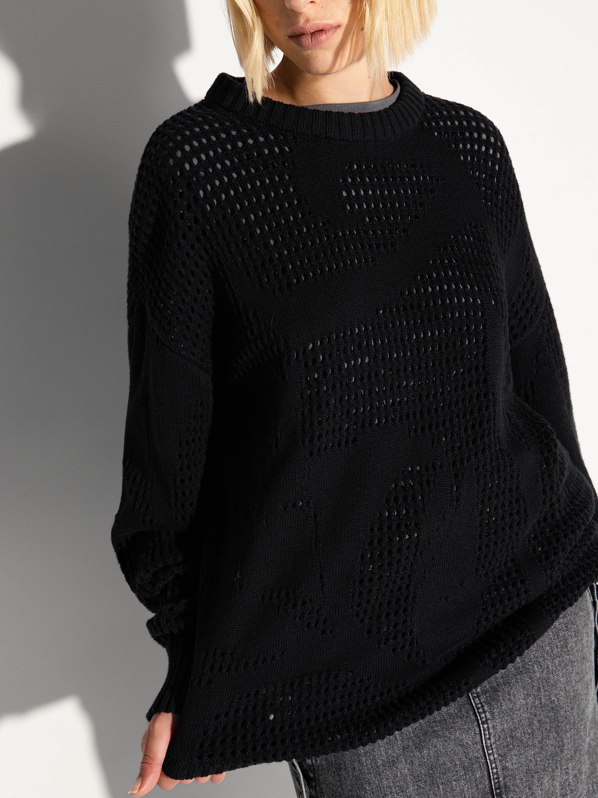 Pullover girocollo AKEP in cotone e cashmere