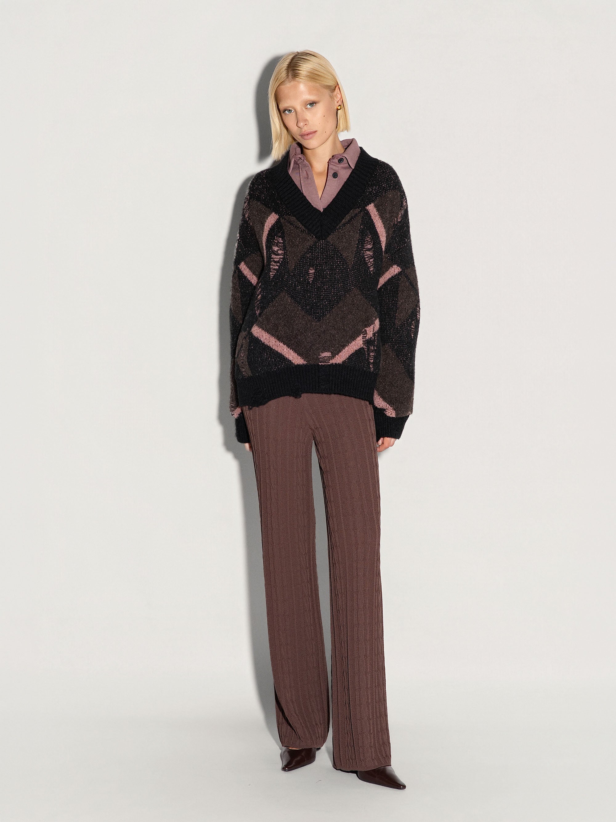 Pantalone AKEP morbido a trecce