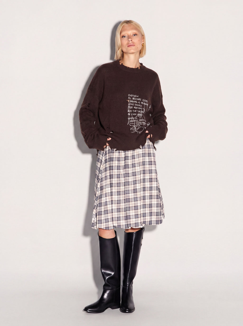 Pullover girocollo AKEP ricamato