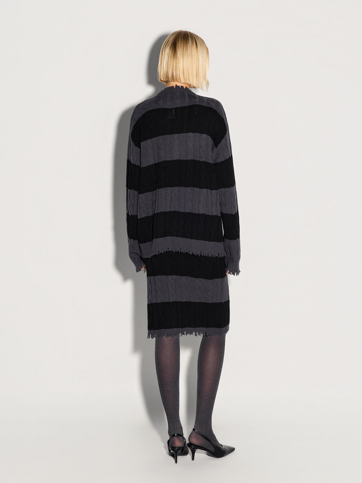 Pullover girocollo AKEP a trecce