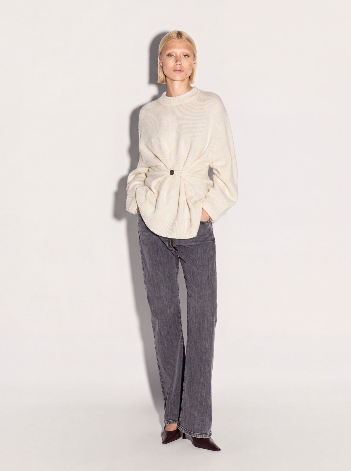 Pullover girocollo AKEP ricamato