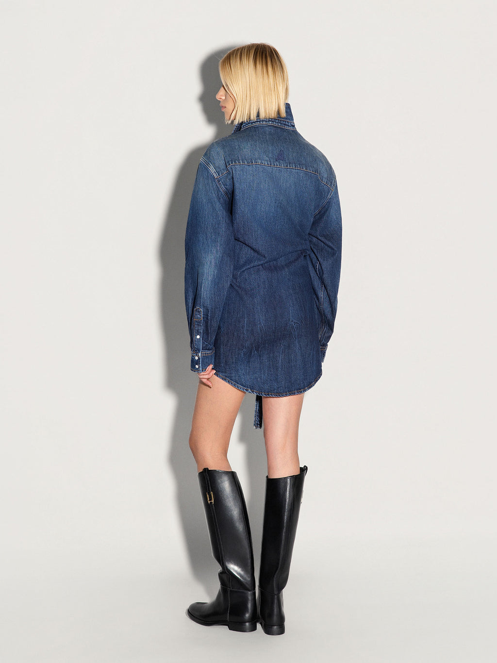 Abito camicia AKEP in denim con cintura