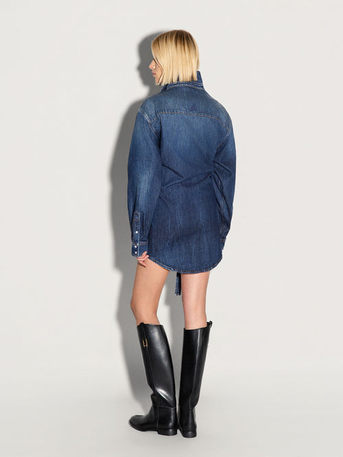 Abito camicia AKEP in denim con cintura