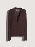 Cardigan a portafoglio AKEP in maglia a trecce
