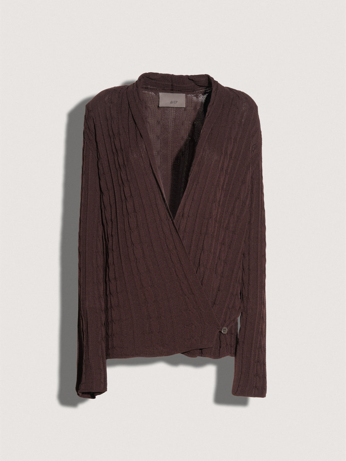Cardigan a portafoglio AKEP in maglia a trecce