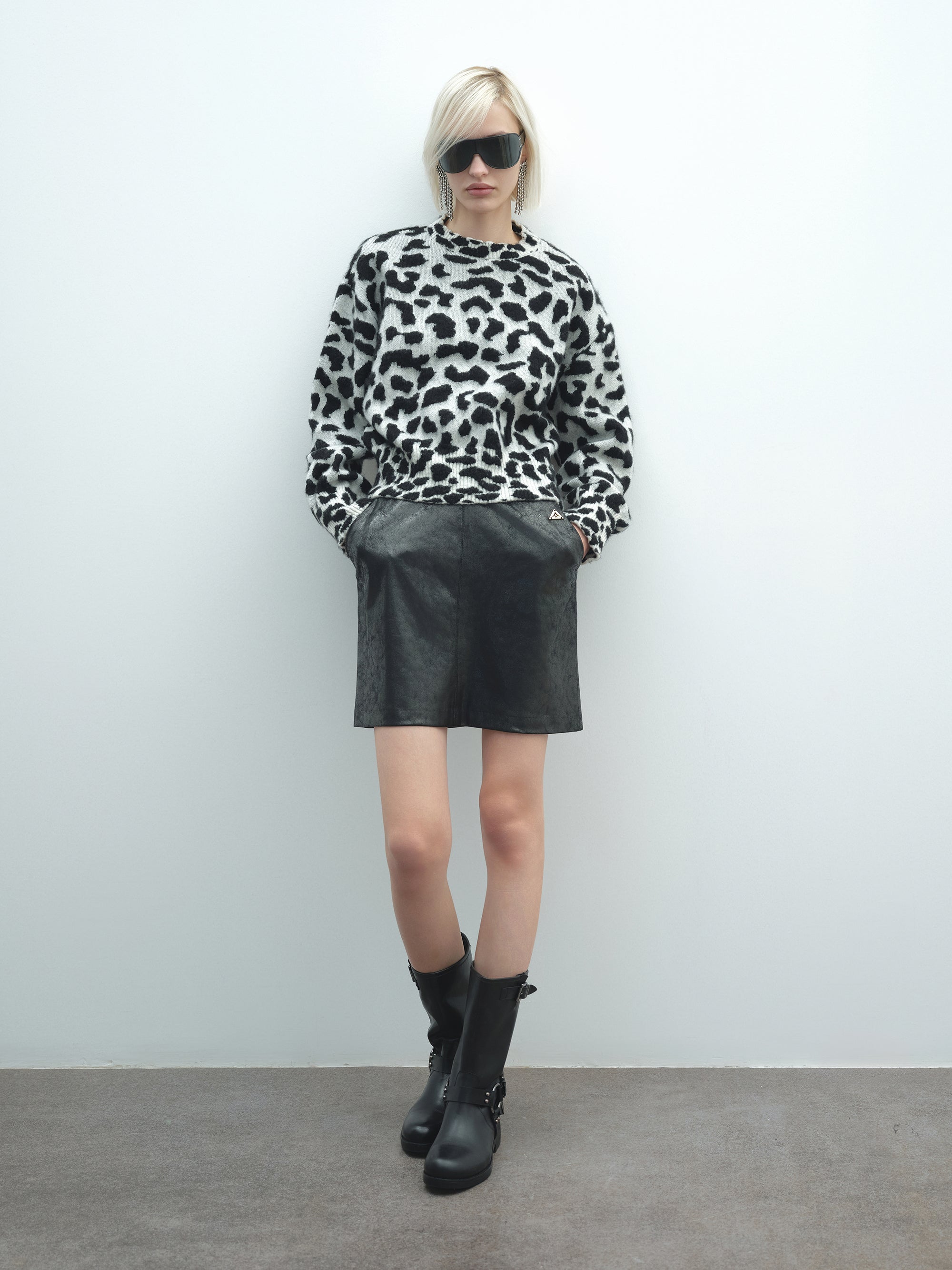 Maglione AKEP girocollo maculato