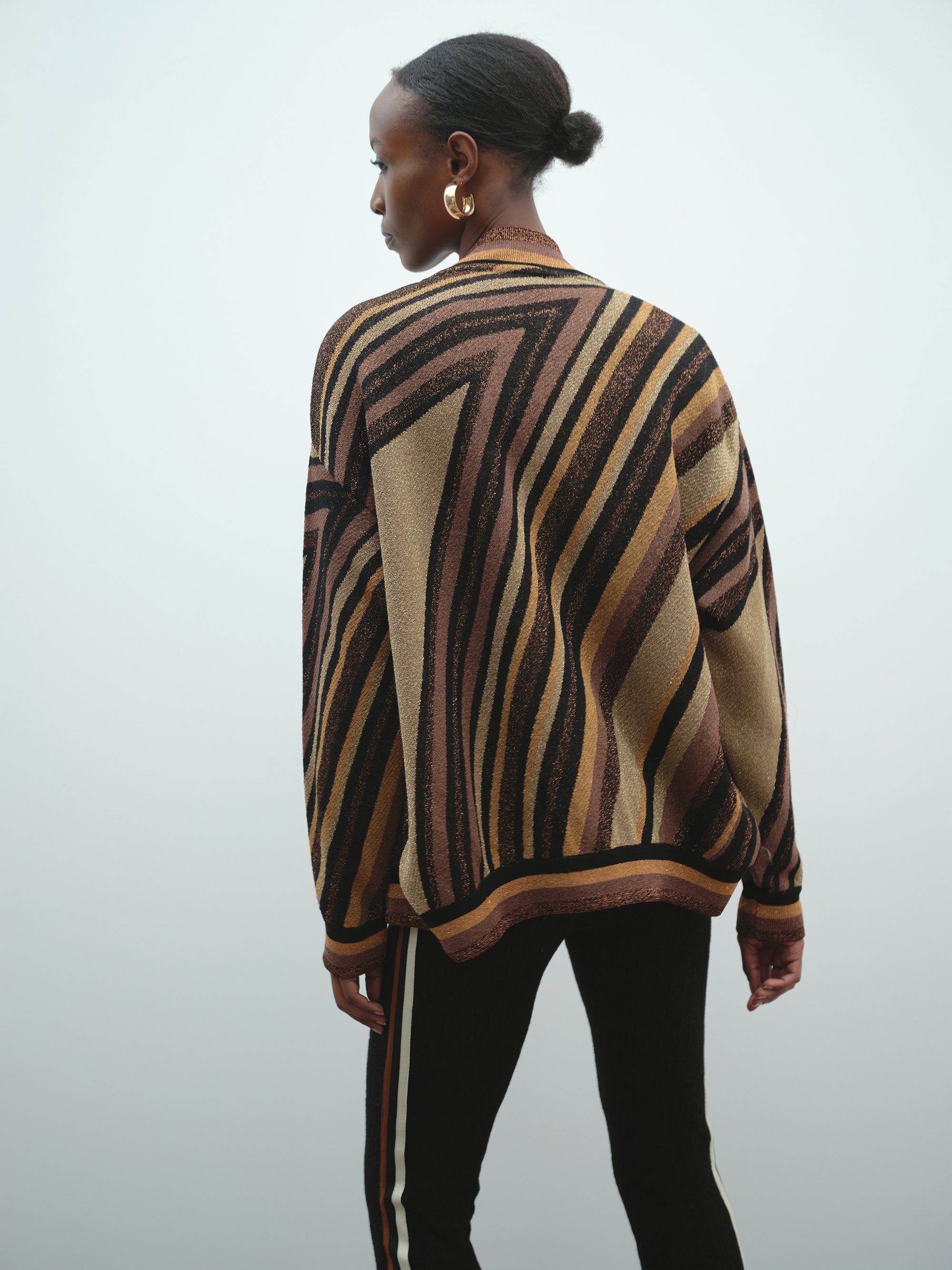 Bomber AKEP in maglia riga diagonale