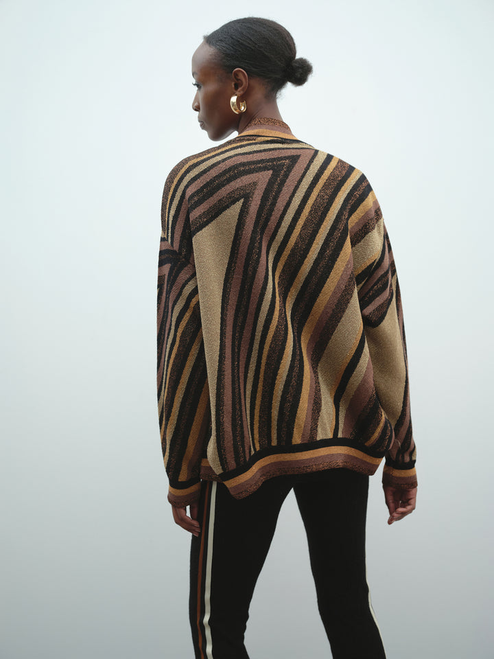 Bomber AKEP in maglia riga diagonale