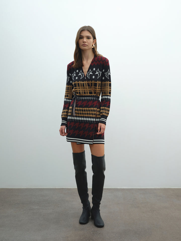 Abito AKEP a portafoglio jacquard