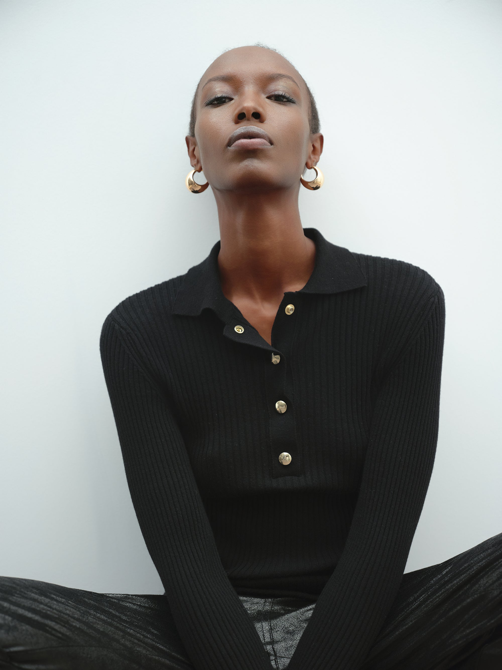 Polo AKEP manica lunga a costine