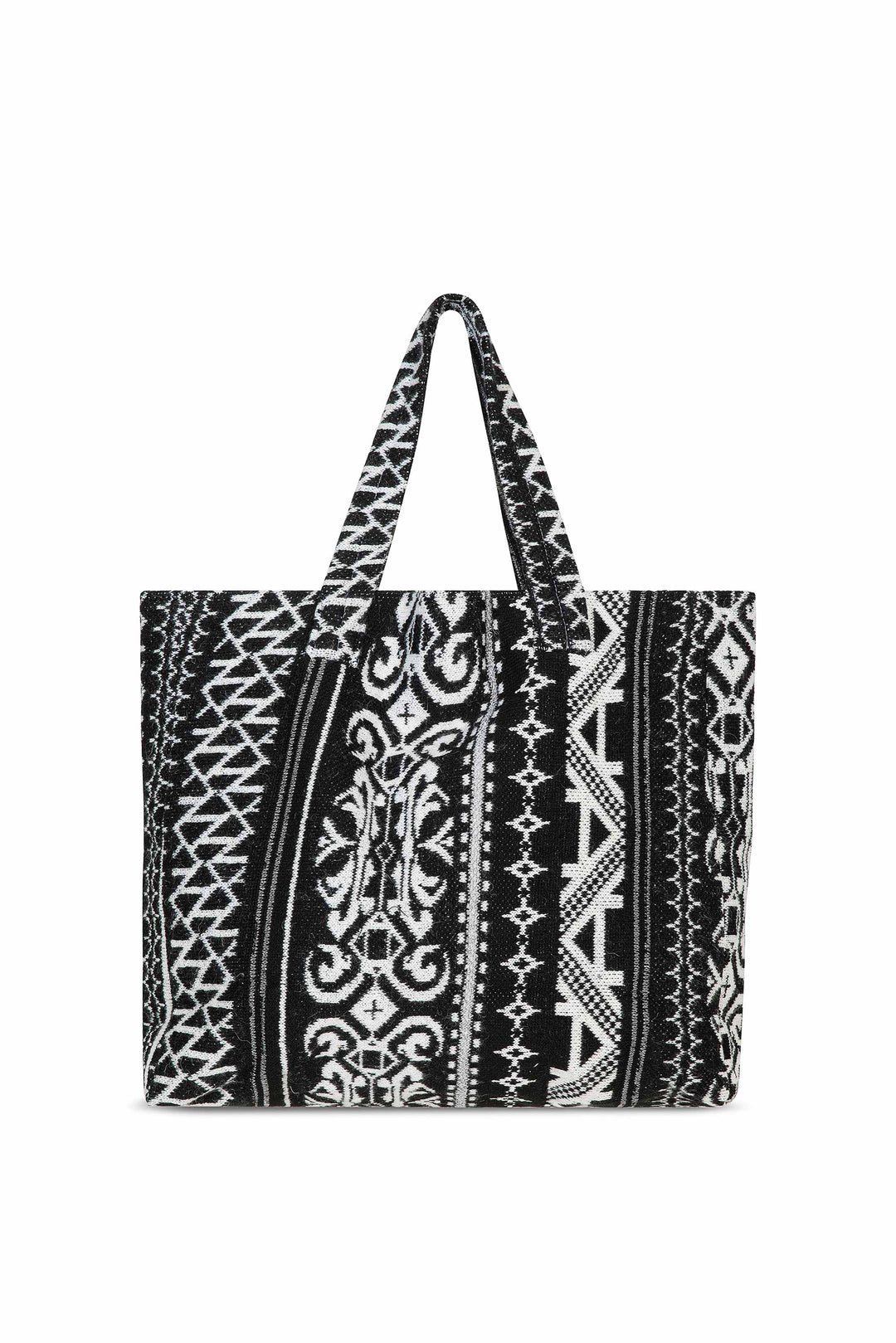 SHOPPING BAG AKEP MISTO LANA JACQUARD BLACK&WHITE