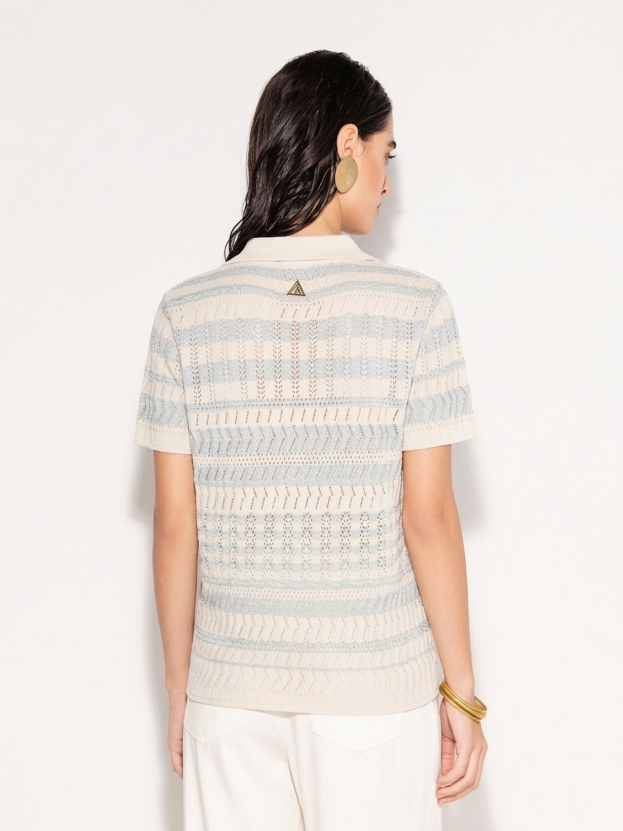 Polo traforata in maglia AKEP